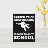 Carte Élevé Au Snowboard Forcé D'Aller À L'École Tee (Fleur jaune)