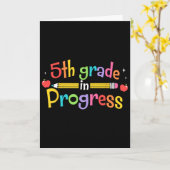 Carte élèves de 5e en progrès Ck rentrée scolaire enseig (Fleur jaune)
