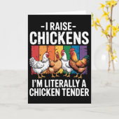 Carte Éleveur de poulets de ferme volaille _3  (Fleur jaune)