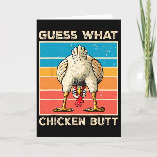 Carte Éleveur de poulets drôle d'élevage devine quoi pou (Devant)