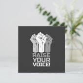 Carte Élevez votre voix 3 W (Debout devant)