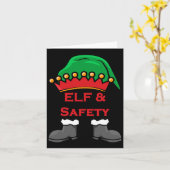 Carte Elf And Safety, Funny Health &amp; Safety Elf Long (Fleur jaune)