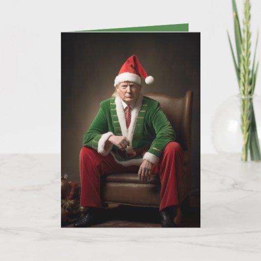 Carte Elf de Noël Donald Trump (Devant)