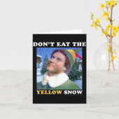 Carte Elf Don't Eat The Yellow Snow  (Fleur jaune)