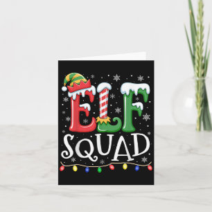 Carte Elf Famille de Noël Correspondant Pyjamas Xmas Elf