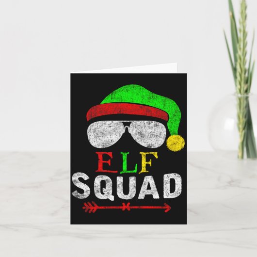 Carte Elf Family Christmas Matching Pajamas Xmas Elf Squ (Devant)