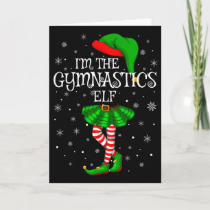 Carte Elf Gymnastique Noël Famille Correspondante Femmes