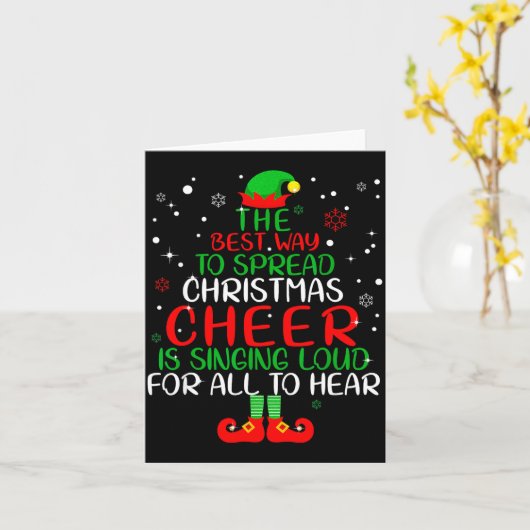 Carte Elf Shirt The Way To Spread Christmas Cheer Boys M (Fleur jaune)