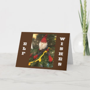 CARTE **ELF SOUHAITS AVEC BEAUCOUP DE KISSES** ROMANTIQU