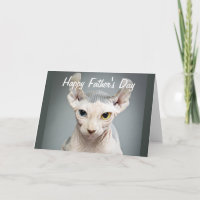 Elf Sphinx Chat Photo Fête des pères heureuse