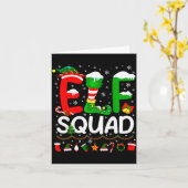 Carte Elf Squad Christmas Family Matching Xmas Elf Pajam (Fleur jaune)