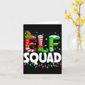 Carte Elf Squad Christmas Family Matching Xmas Pajamas  (Fleur jaune)