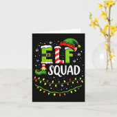 Carte Elf Squad Christmas Lights Matching Holiday Crew  (Fleur jaune)
