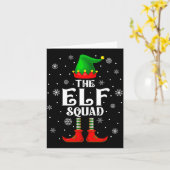 Carte Elf Squad Family Matching Xmas Funny Christmas Vib (Fleur jaune)