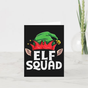 Carte Elf Squad Noël Amusant Elfes Famille Correspondant