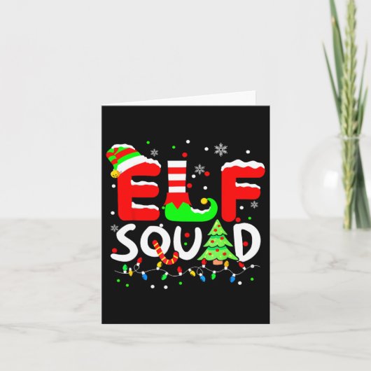 Carte Elf Squad Noël Correspondant Famille Enfant Garçon (Devant)