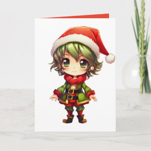 Carte Elfe d'anime mignon