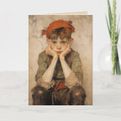 Carte Elfe de Noël expressionniste 2 (Devant)