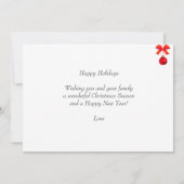 Carte Elfe de Noël moderne et photo personnalisée (Dos)