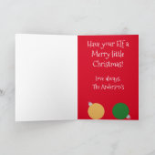 Carte "Elfe de Noël" personnalisable (Intérieur)