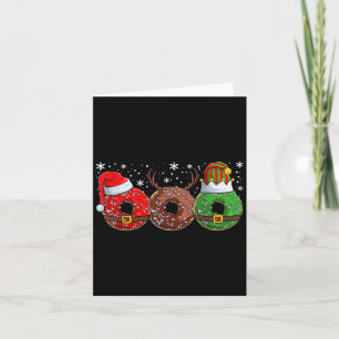 Carte Elfe de renne du Père Noël Beignet Donut Noël Femm