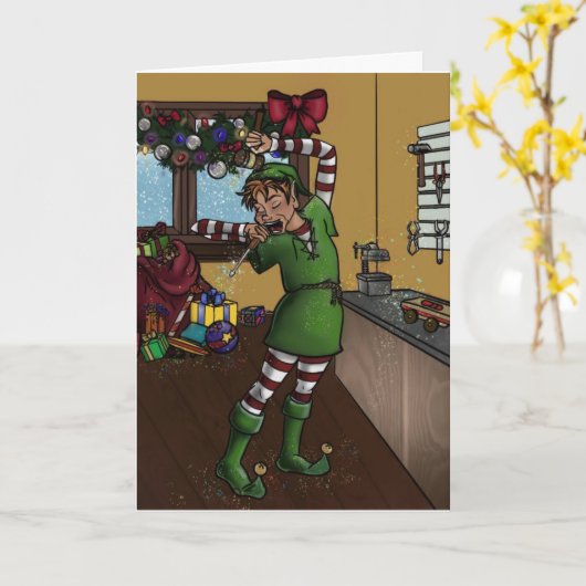 Carte Elfe endormi (Fleur jaune)