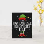 Carte Elfe interprète en langue des signes Groupe famili (Fleur jaune)