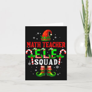 Carte Elfe professeur de maths équipe chapeau chaussures