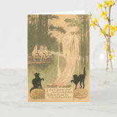 Carte Elfes de chat noir de Jack-o'-lantern de fantôme (Fleur jaune)