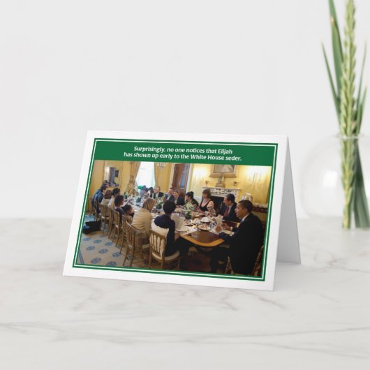 Carte Elijah White House Passover Seder Card (Devant)