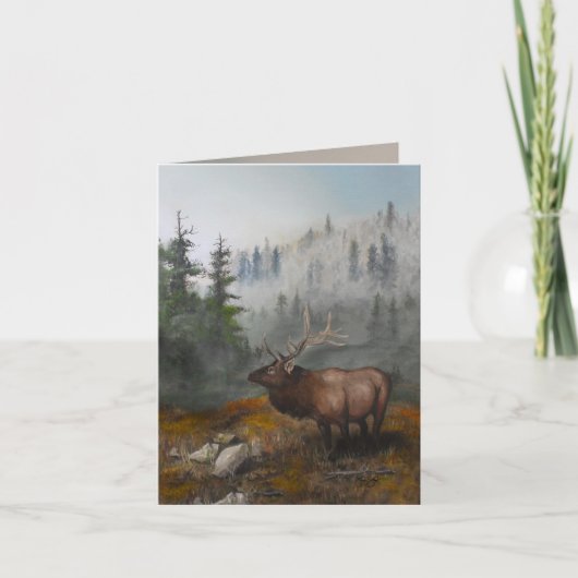 Carte "Elk Art" 4" x 5,6" par Jason Street (Devant)