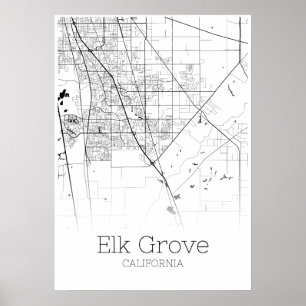 Carte Elk Grove - California - City Map Poster