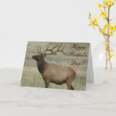 Carte Elk taureau E8 en velours (Fleur jaune)