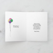 Carte Elkhound, Norvégien, Ballons d'anniversaire (Intérieur)