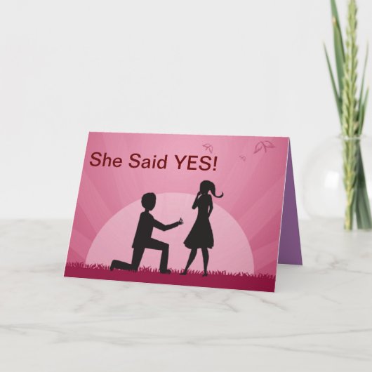 Carte Elle a dit Oui ! (Devant)