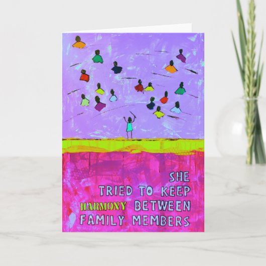 Carte Elle a essayé de garder l'HARMONIE entre les (Devant)