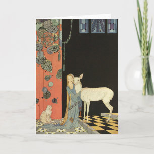 Carte Elle a jeté ses bras autour du cou de Mignon-Biche