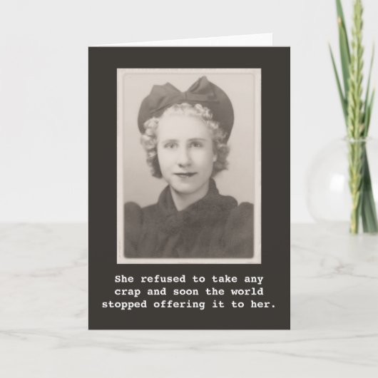 Carte Elle a refusé de prendre n'importe quelle merde Ph (Devant)