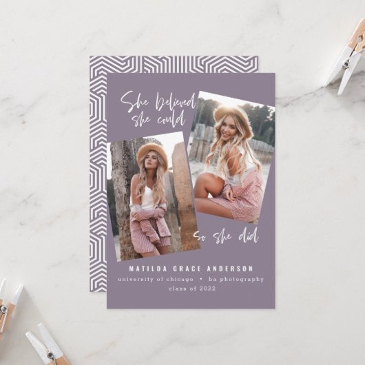 Carte Elle croyait qu'elle pouvait faire son diplôme (Devant/Arrière en situation)