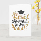 Carte Elle croyait qu'elle pouvait le faire ! (Fleur jaune)