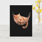 Carte Elle croyait qu'elle pouvait mais son chat dormait (Fleur jaune)