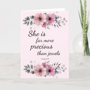 Carte Elle est beaucoup plus Précieuse que les bijoux