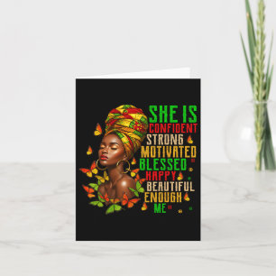 Carte Elle Est Forte Éduquée Bénie Histoire Des Noirs Fe