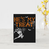 Carte Elle est ma bite Il est ma menace Coupl Halloween (Fleur jaune)