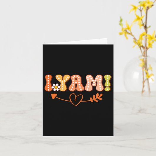 Carte Elle est ma pomme de terre douce I Yam Thanksgivin (Fleur jaune)