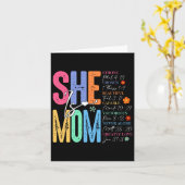 Carte Elle est maman chrétienne Fête des mères Jésus mam (Fleur jaune)