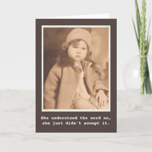 Carte Elle n'a pas accepté aucune photo Vintage