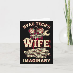 Carte Elle n'est pas drôle femme mariée technicien hvac 