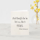 Carte Elle n'est que petite elle est Fierce Shakespeare (Fleur jaune)