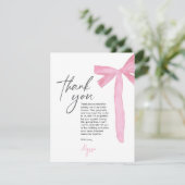 Carte Elle Noue Le Nœud Rose Bow Bridal Shower (Debout devant)